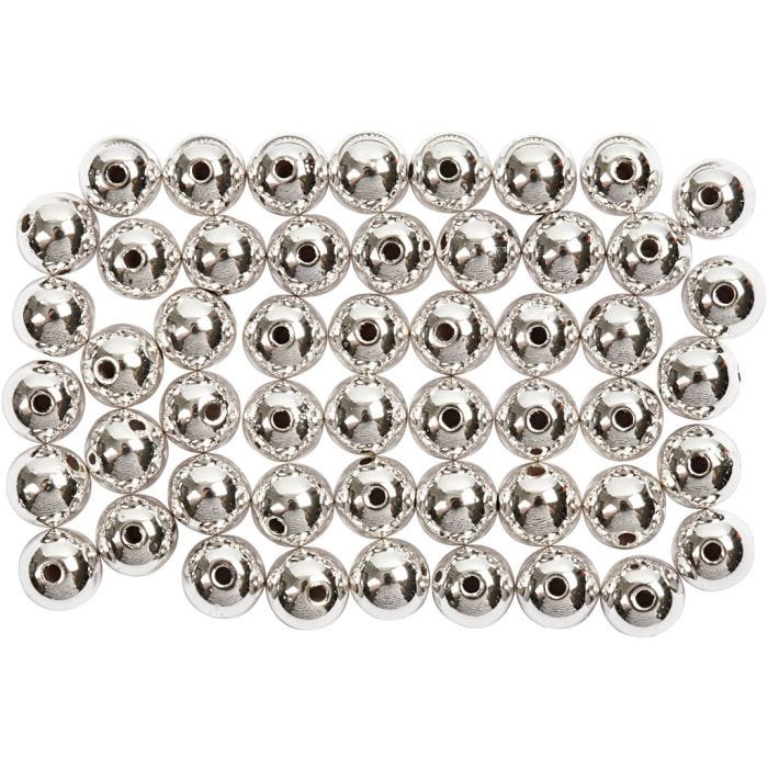 Waskralen, d 5 mm, gatgrootte 0,7 mm, zilver, 100 stuk/ 1 doos