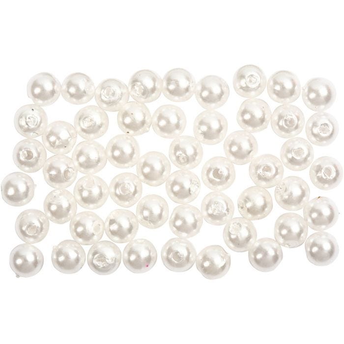 Waskralen, d 5 mm, gatgrootte 0,7 mm, parelmoer, 100 stuk/ 1 doos