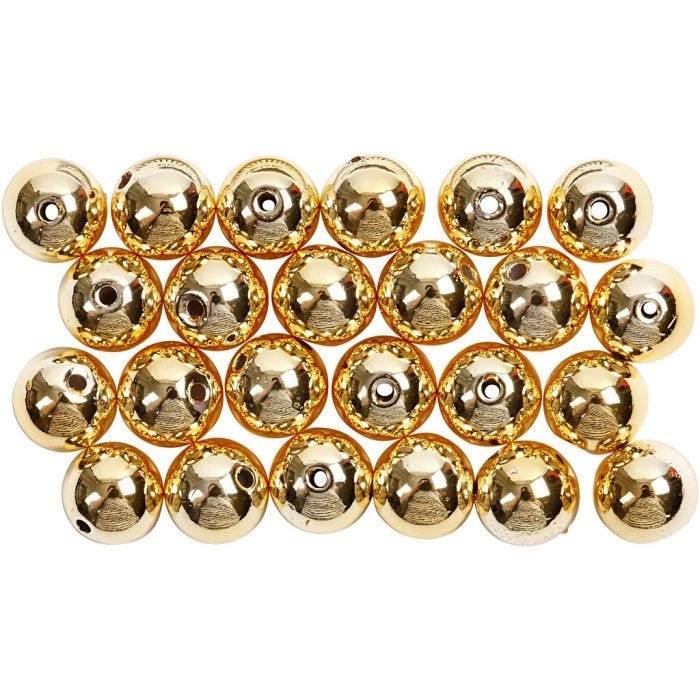 Waskralen, d 8 mm, gatgrootte 1 mm, goud, 50 stuk/ 1 doos