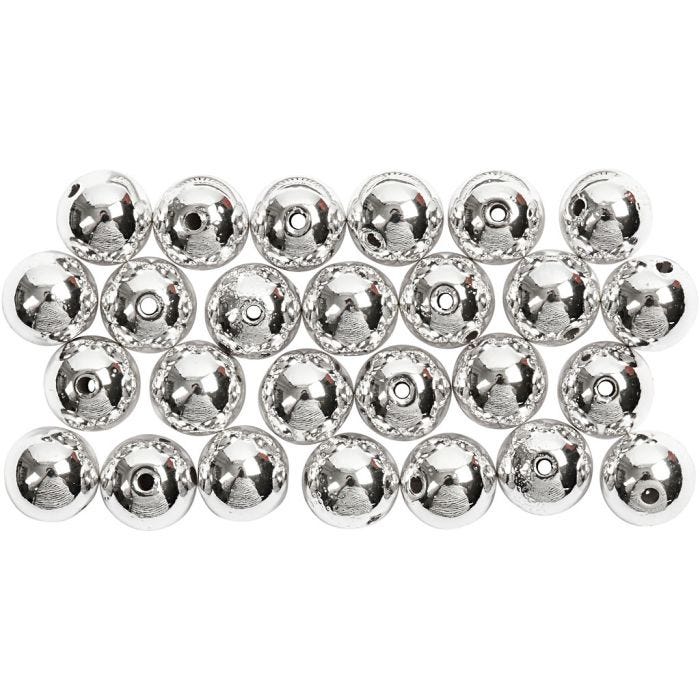 Waskralen, d 8 mm, gatgrootte 1 mm, zilver, 50 stuk/ 1 doos