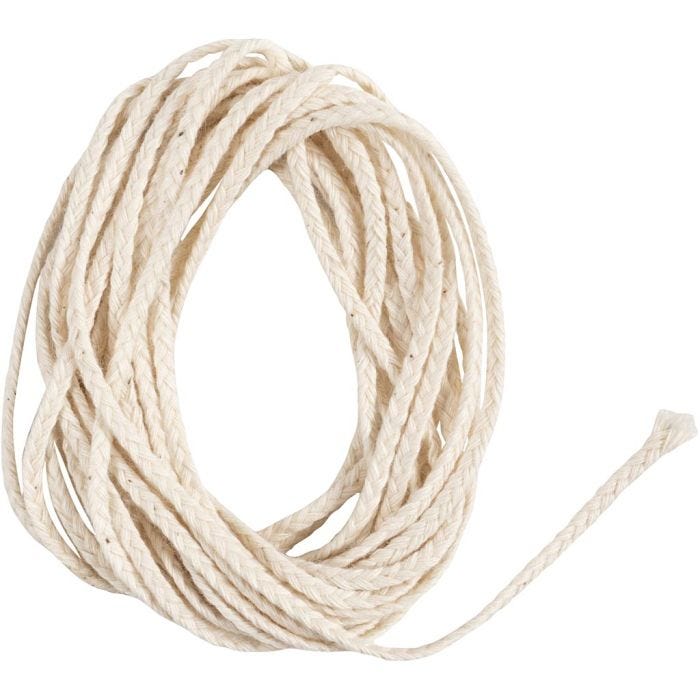 Lont, Geschikt voor dompelkaarsen (dia. 15-22 mm) en gegoten kaarsen (dia. 40-60 mm), 100 gr, 3m/ 1 doos