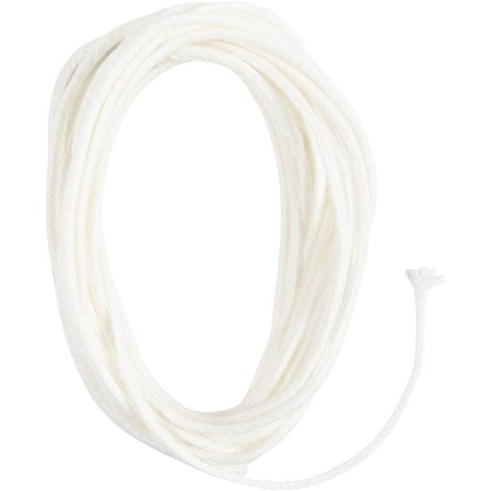 Lont voor Bijenwas vellen, Voor gebruik met kaarsen die zijn gemaakt van platen bijenwas, afm 3, dikte 2-3 mm, 100 gr, 3 m/ 1 doos