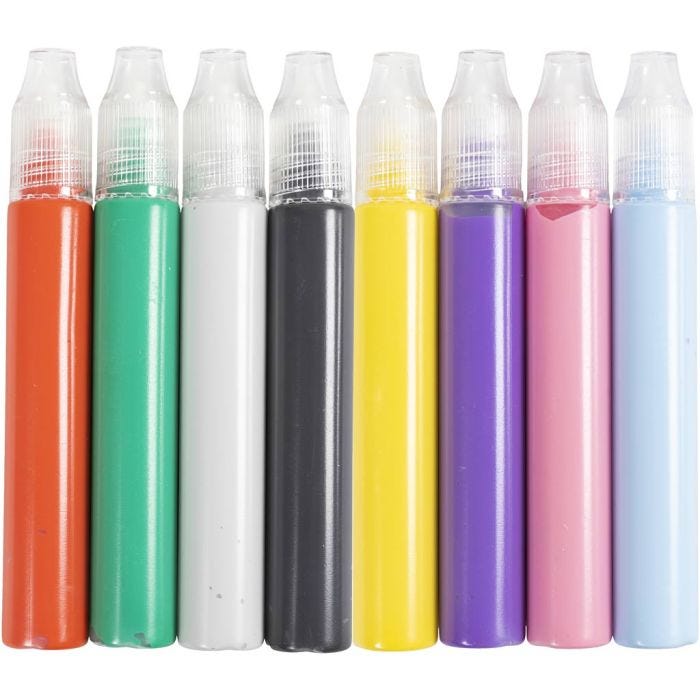 Kaarsenstiften, diverse kleuren, 8x30 ml/ 1 doos