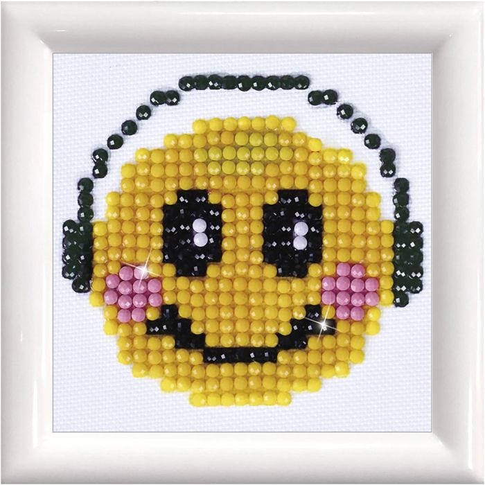 Diamond Dotz , Smiley, 7,6x7,6 cm, 1 doos