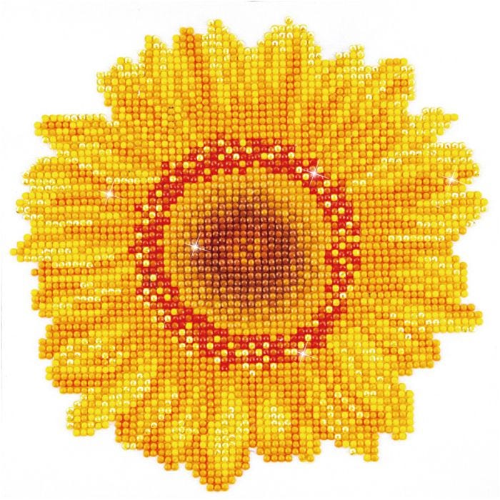 Diamond Dotz, Vrolijke zonnebloem, 20x20 cm, 1 doos