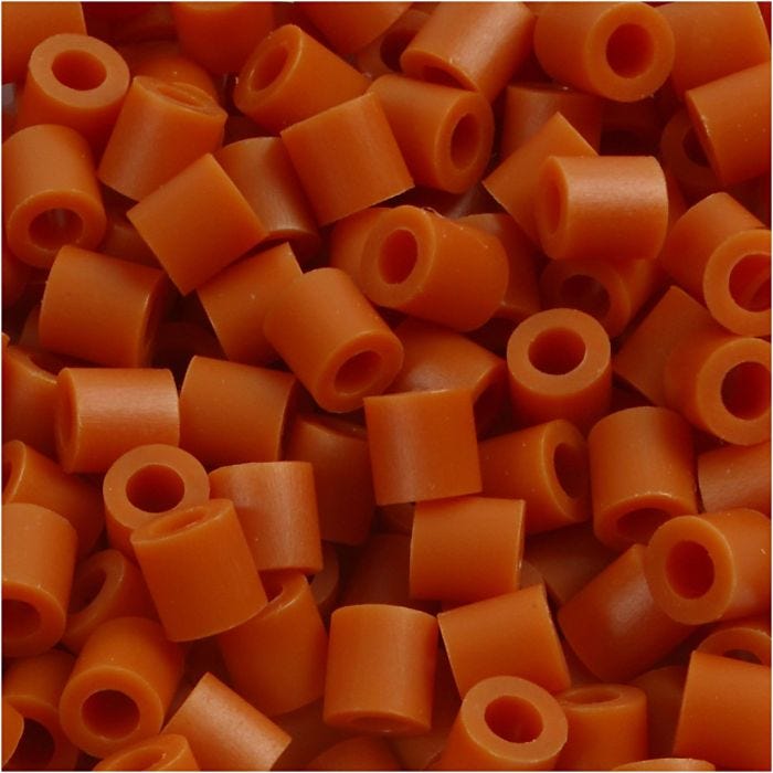 Strijkkralen, afm 5x5 mm, gatgrootte 2,5 mm, medium, rood bruin (32254), 1100 stuk/ 1 doos