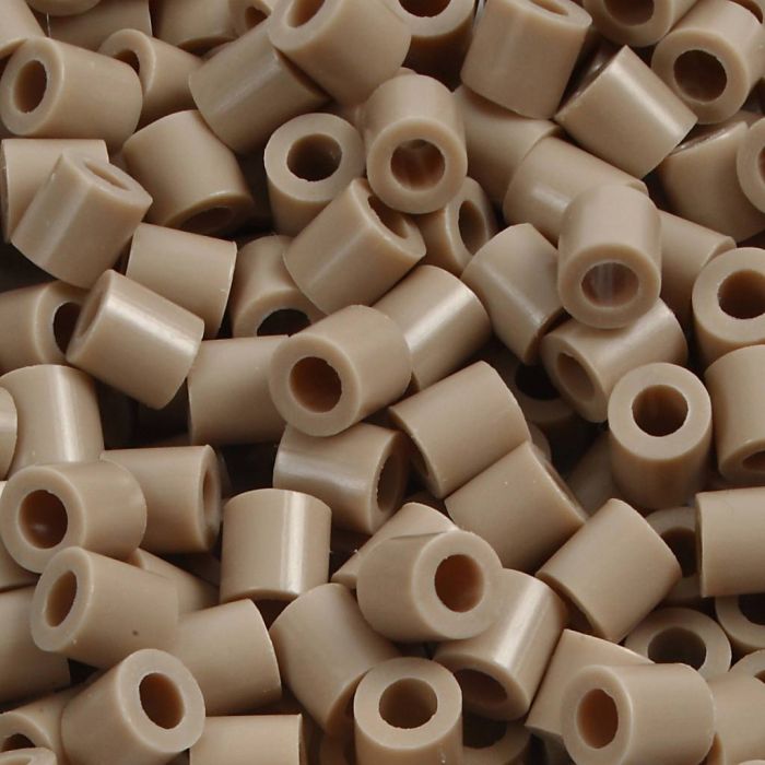 Strijkkralen, afm 5x5 mm, gatgrootte 2,5 mm, medium, beige (32248), 1100 stuk/ 1 doos