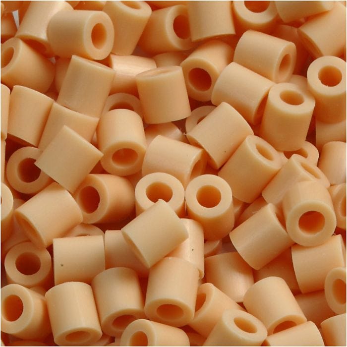 Strijkkralen, 5x5 mm, 2,5 mm, medium, lichtpoeder (32228), 1100stuk/ 1 doos