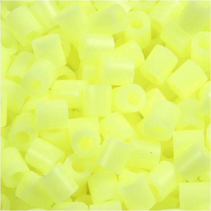 Strijkkralen, 5x5 mm, 2,5 mm, medium, pastel geel (32244), 1100stuk/ 1 doos
