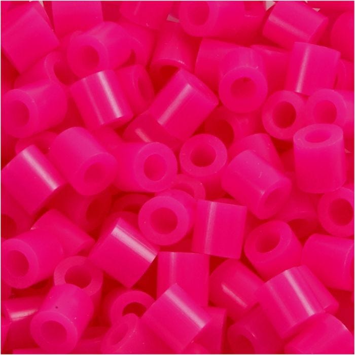 Strijkkralen, afm 5x5 mm, gatgrootte 2,5 mm, medium, cerise (32258), 6000 stuk/ 1 doos