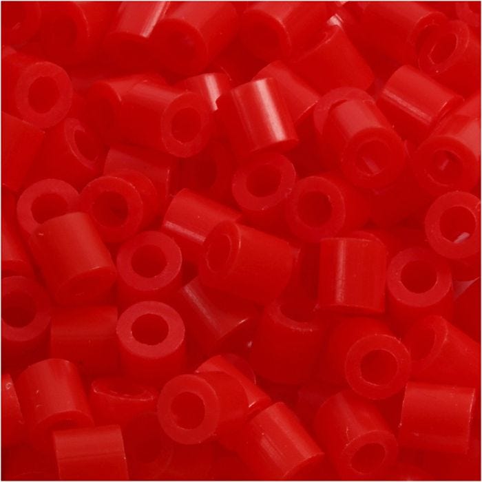 Strijkkralen, 5x5 mm, 2,5 mm, medium, lichtrood (32225), 1100stuk/ 1 doos