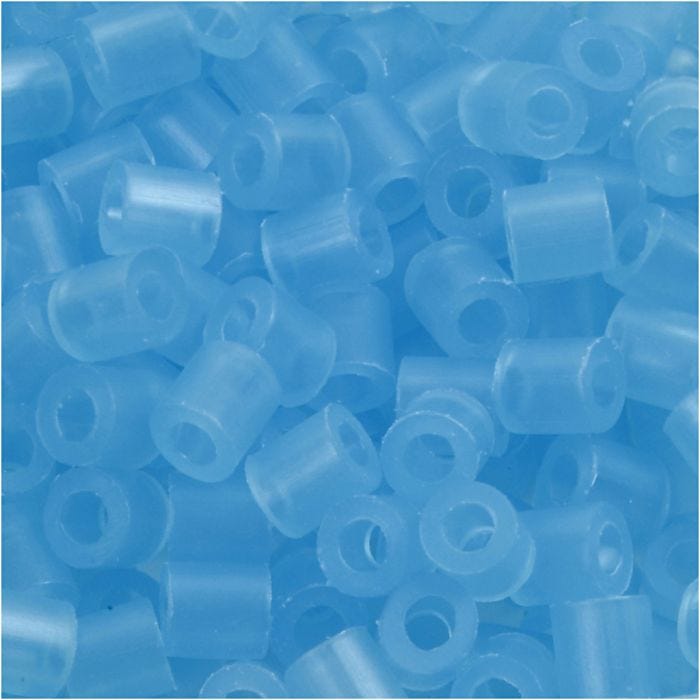 Strijkkralen, 5x5 mm, 2,5 mm, medium, neon blauw (32235), 1100stuk/ 1 doos