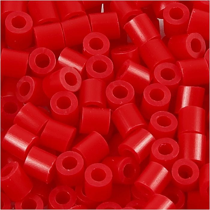 Strijkkralen, 5x5 mm, 2,5 mm, medium, rood (32231), 1100stuk/ 1 doos