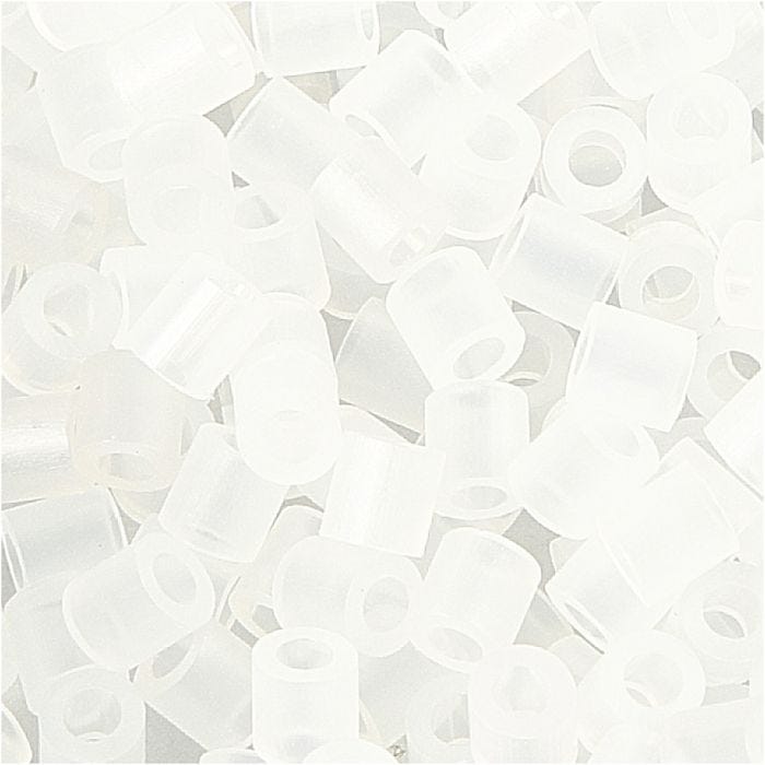 Strijkkralen, 5x5 mm, 2,5 mm, medium, doorzichtig transparant (32264), 1100stuk/ 1 doos