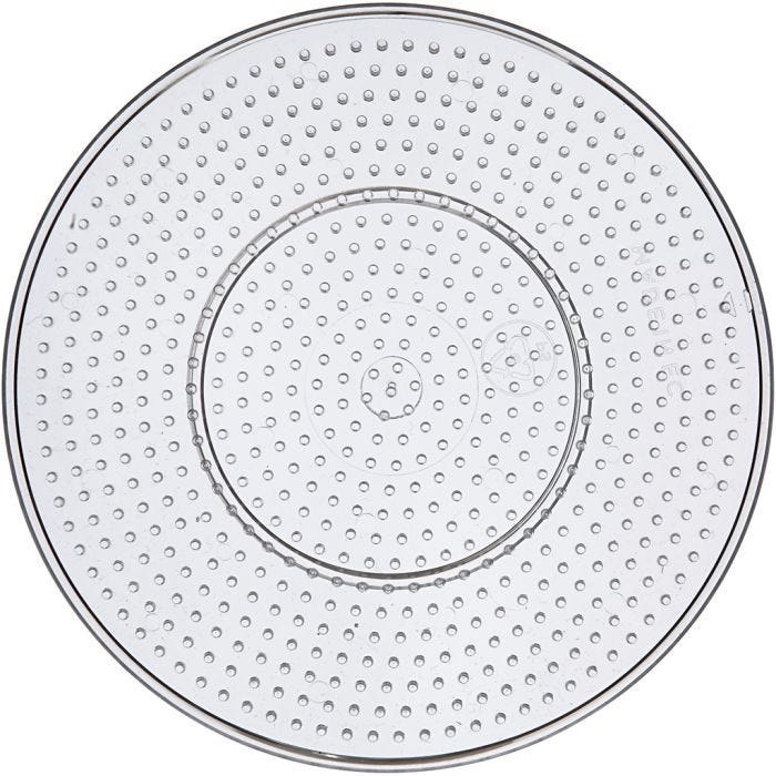 Onderplaat, grote cirkel, 15 cm, medium, helder, 1 stuk