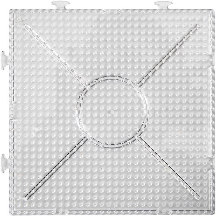 Onderplaat, groot vierkant, afm 15x15 cm, medium, helder, 2 stuk/ 1 doos