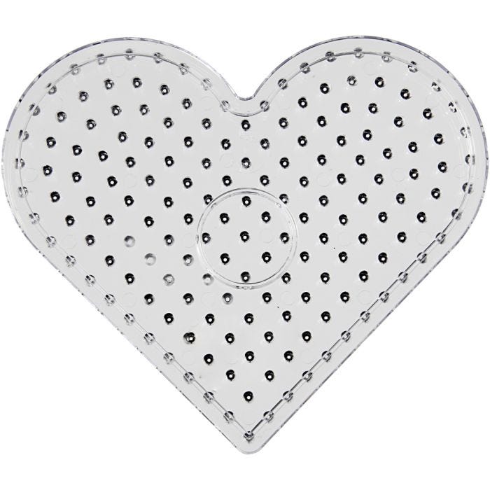 Onderplaat, hart, afm 17,5x17,5 cm, JUMBO, helder, 1 stuk