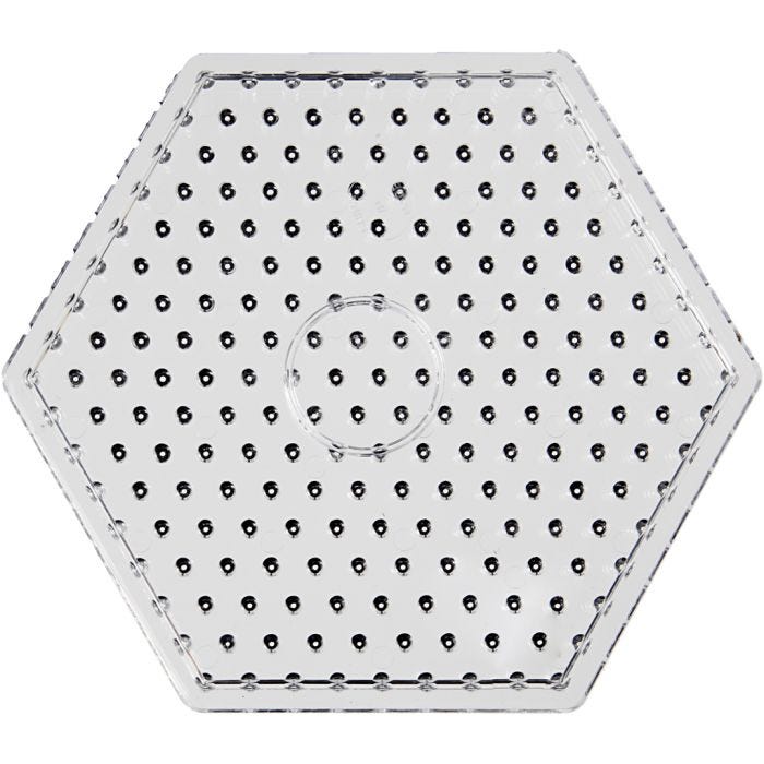 Onderplaat, zeskant, afm 17,5x17,5 cm, JUMBO, helder, 1 stuk