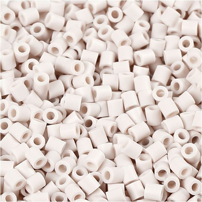 Foto kralen, afm 5x5 mm, gatgrootte 2,5 mm, medium, lichtgrijs (10), 6000 stuk/ 1 doos