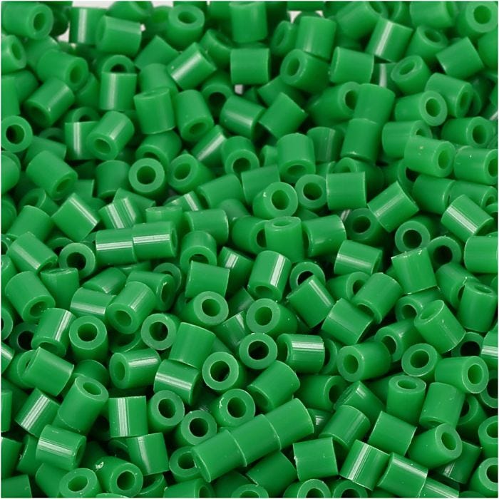 Foto kralen, afm 5x5 mm, gatgrootte 2,5 mm, medium, groen (16), 6000 stuk/ 1 doos