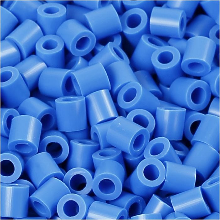 Foto kralen, afm 5x5 mm, gatgrootte 2,5 mm, medium, blauw (17), 1100 stuk/ 1 doos