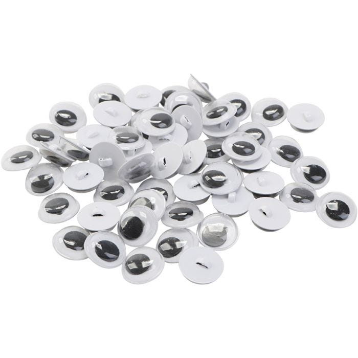 Wiebelogen, opnaaien, afm 10 mm, 50 paar, 100 stuk/ 1 zak