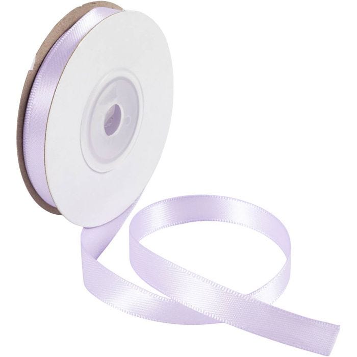 Satijnlint, B: 10 mm, lichtpaars, 10 m/ 1 rol