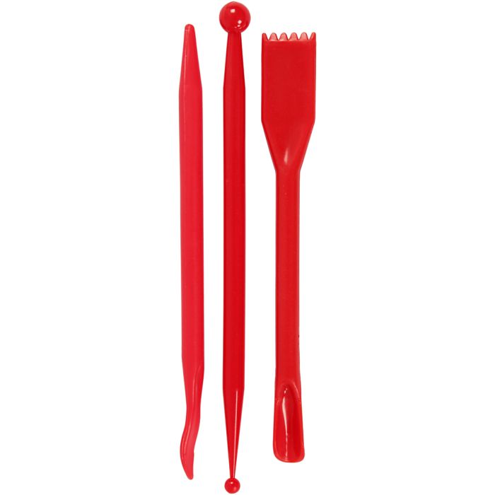Boetseerstaafjes, L: 14,5 cm, rood, 3 stuk/ 1 doos