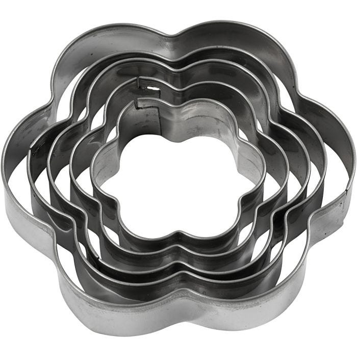 Uitsteekvormen, bloem, afm 8 cm, 5stuk/ 1 doos