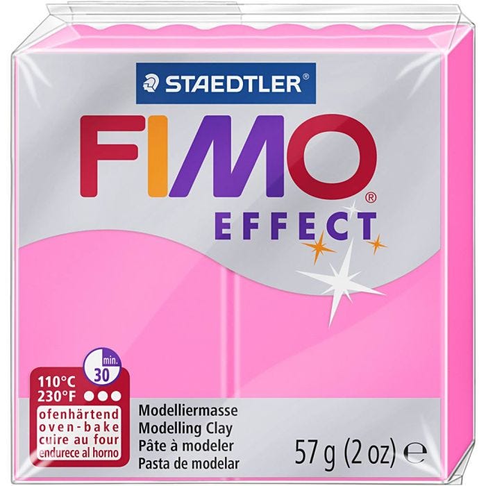 FIMO® Effect, neon roze, 57 gr/ 1 doos
