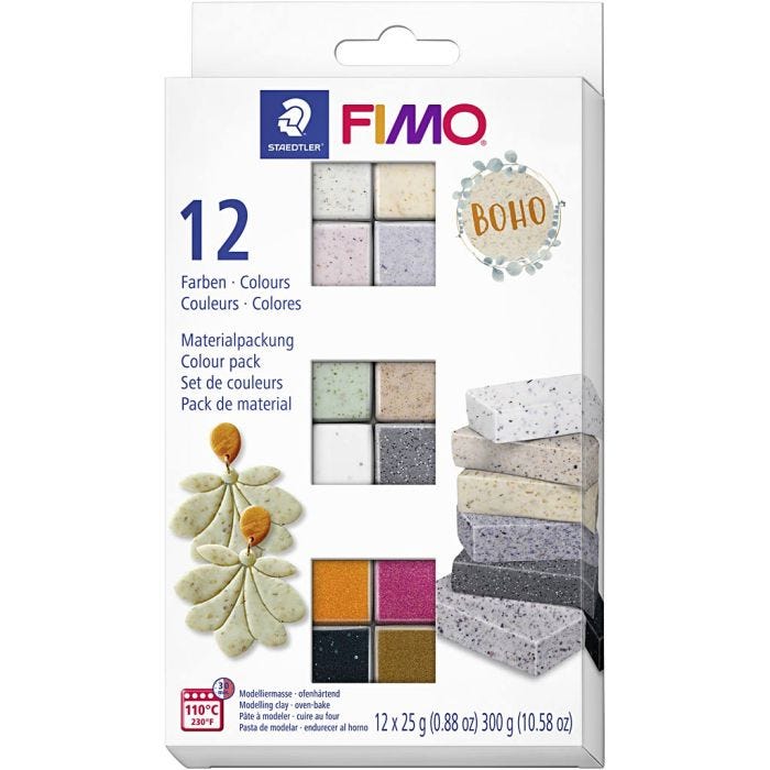 FIMO® Effect, diverse kleuren, 12x25 gr/ 1 doos
