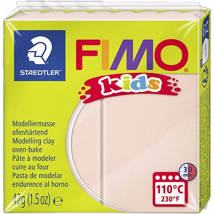 FIMO® Kids Boetseerklei, licht beige, 42 gr/ 1 doos