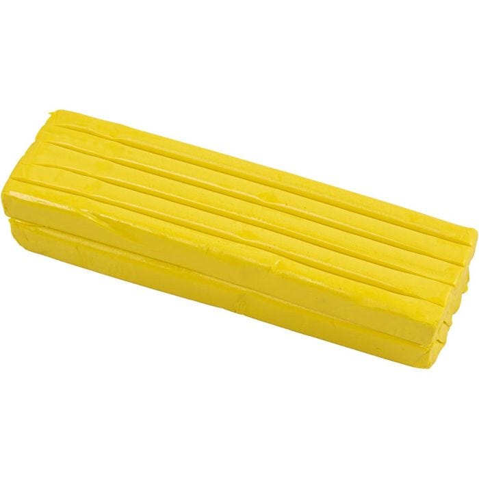 Boetseerklei, afm 13x6x4 cm, geel, 500 gr/ 1 doos