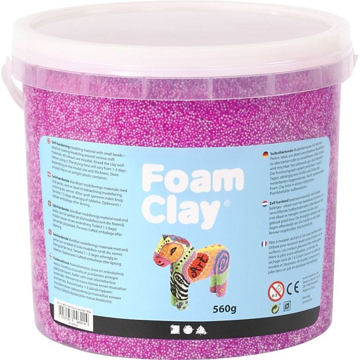 Foam Clay®, neon paars, 560 gr/ 1 emmer