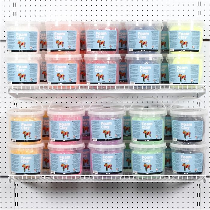 Foam Clay®, diverse kleuren, 10 emmer/ 1 doos
