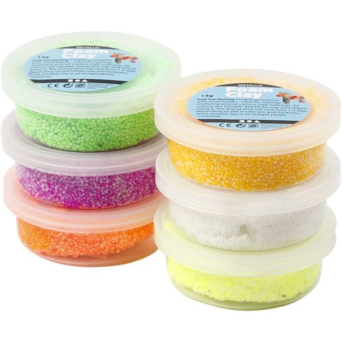 Foam Clay®, voorjaarskleuren, 6x14 gr/ 1 doos