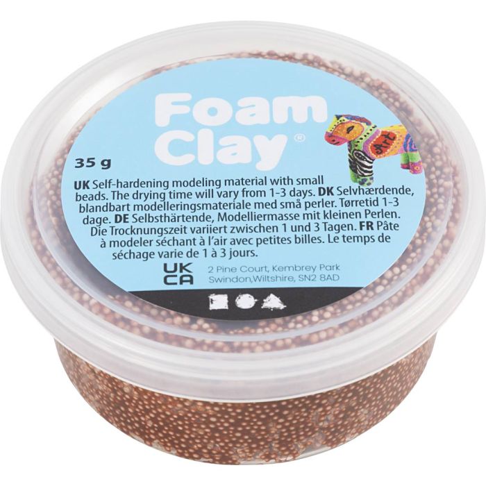 Foam Clay®, bruin, 35 gr/ 1 Doosje