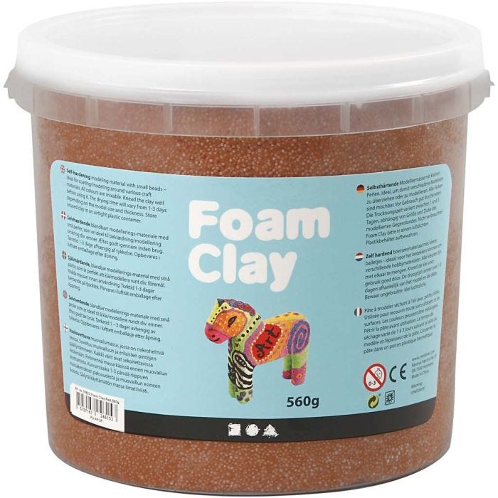 Foam Clay®, bruin, 560 gr/ 1 emmer
