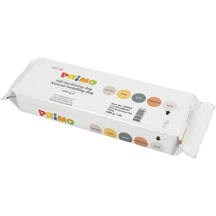 Zelfhardende Klei, wit, 1000gr/ 1 doos