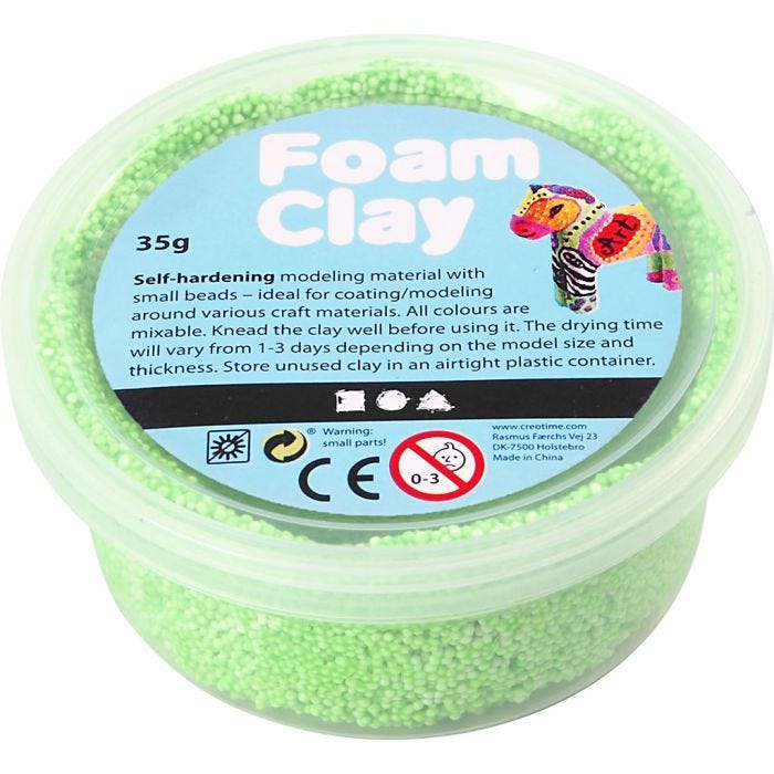 Foam Clay®, neon groen, 35 gr/ 1 Doosje