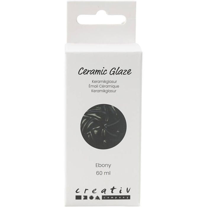 Keramiek Glazuur, 984-1101 °C, dekkend, Ebony, 60 ml/ 1 Doosje