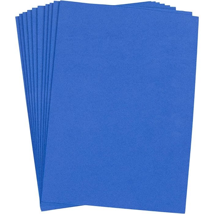 EVA-foam, A4, vel 210x297 mm, dikte 2 mm, donkerblauw, 10 vel/ 1 doos