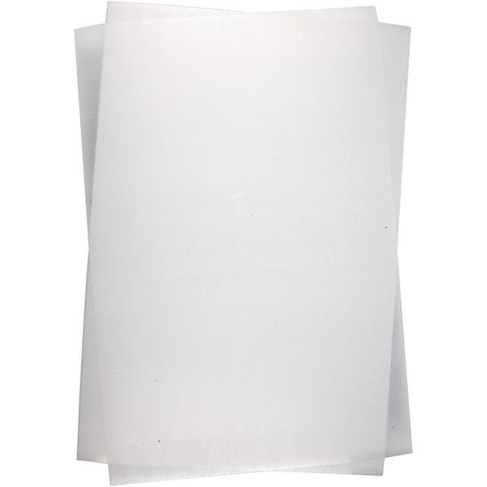 Vellen krimpfolie, 20x30 cm, 0,3 mm, transparant glans, 100vel/ 1 doos