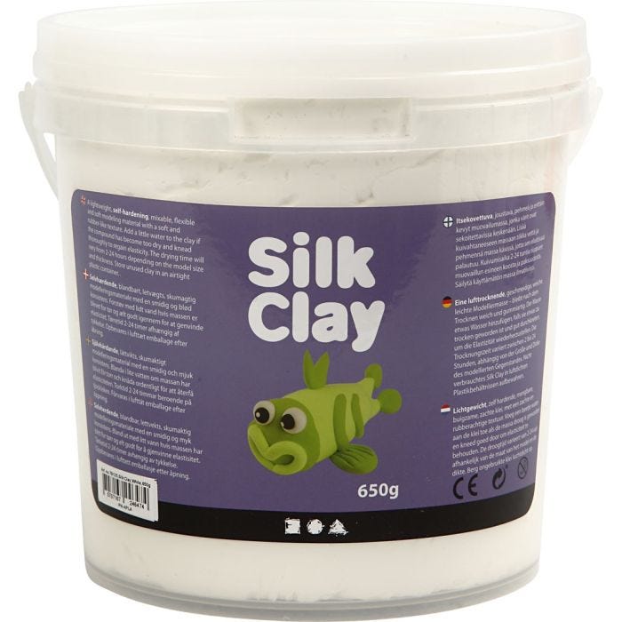 Silk Clay®, wit, 650gr/ 1 emmer