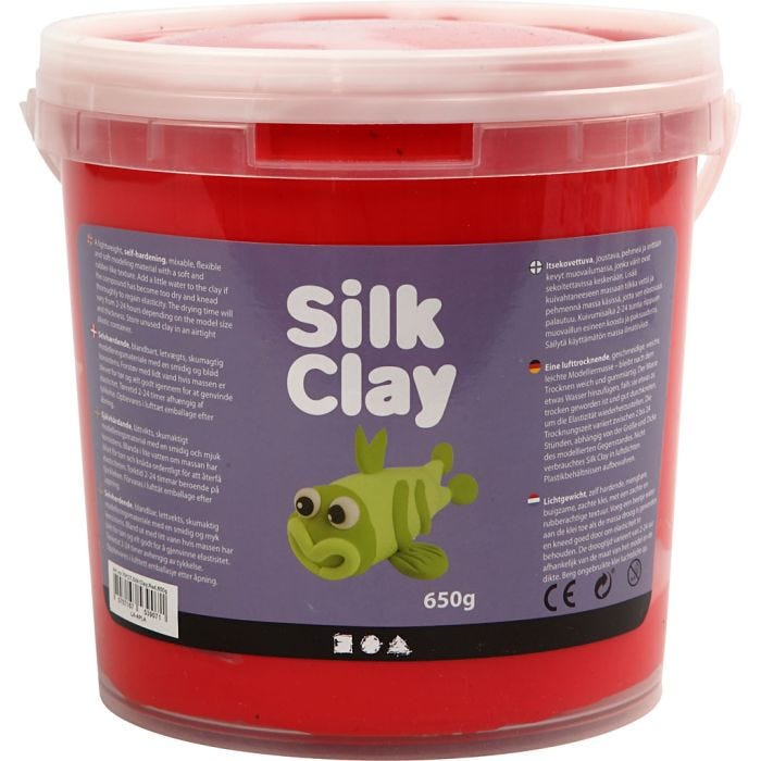 Silk Clay®, rood, 650gr/ 1 emmer