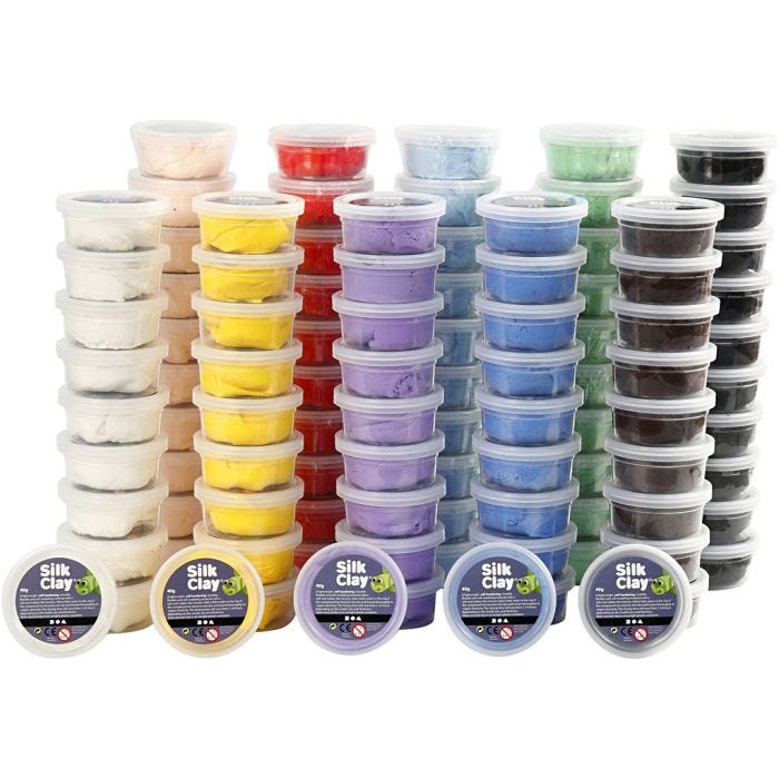 Silk Clay®, diverse kleuren, 10 Doosje/ 1 doos