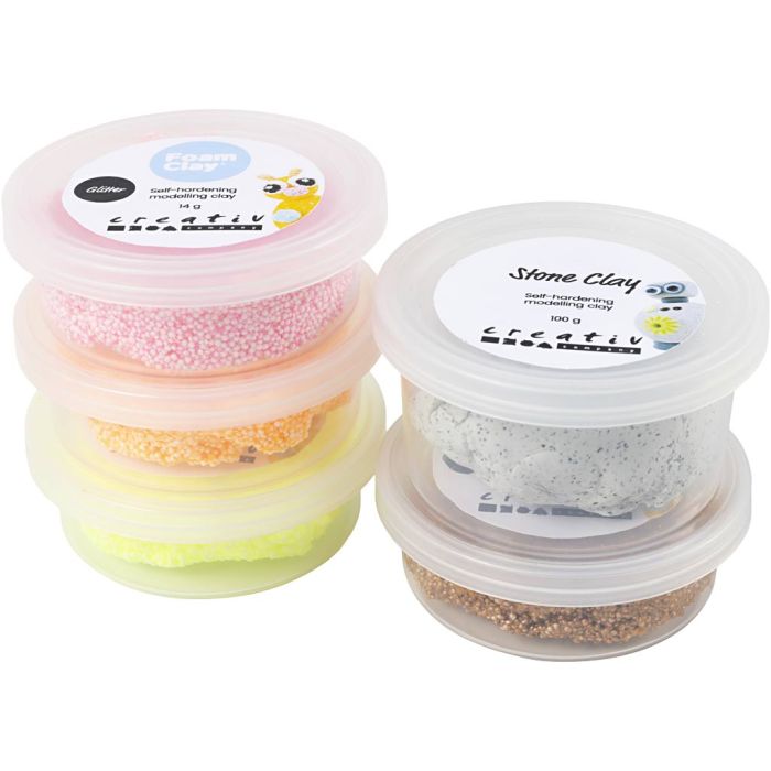 Stone Clay Mix, rood/oranje harmonie, 1 doos