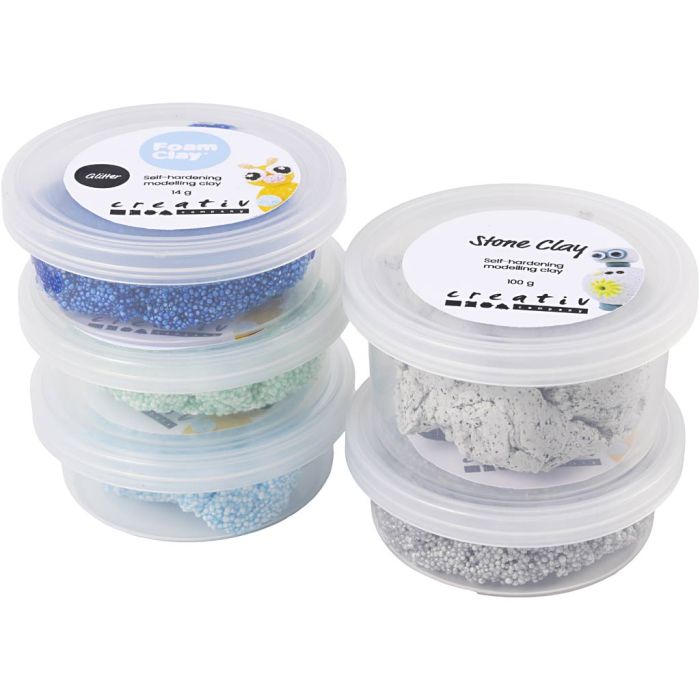Stone Clay Mix, blauw/groen harmonie, 1 doos