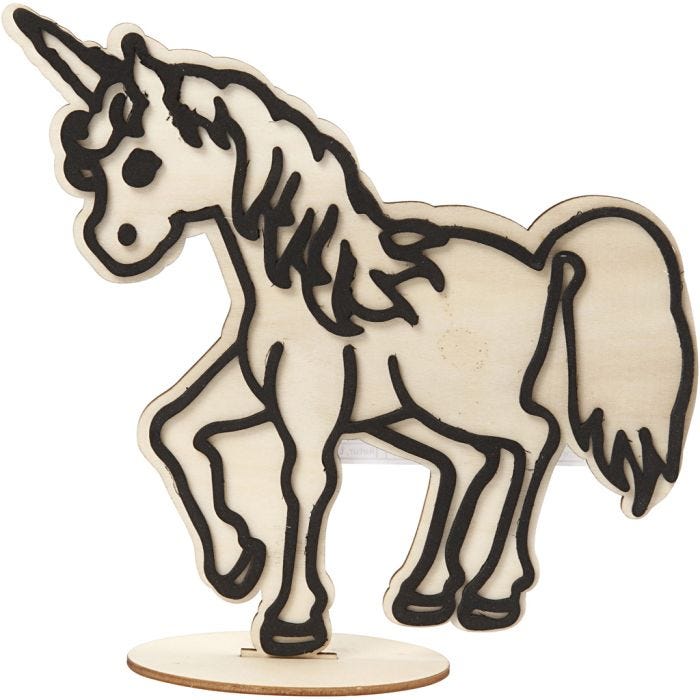 Figuur om te decoreren, Unicorn, 19 cm, 1 stuk