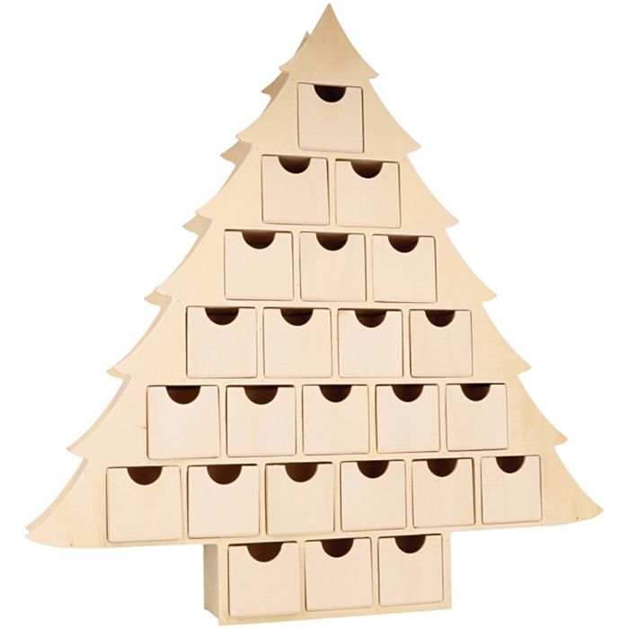 Advent kalender, afm 45x43,5x6,5 cm, 1 stuk